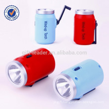 hand crank led rechargeable torch light